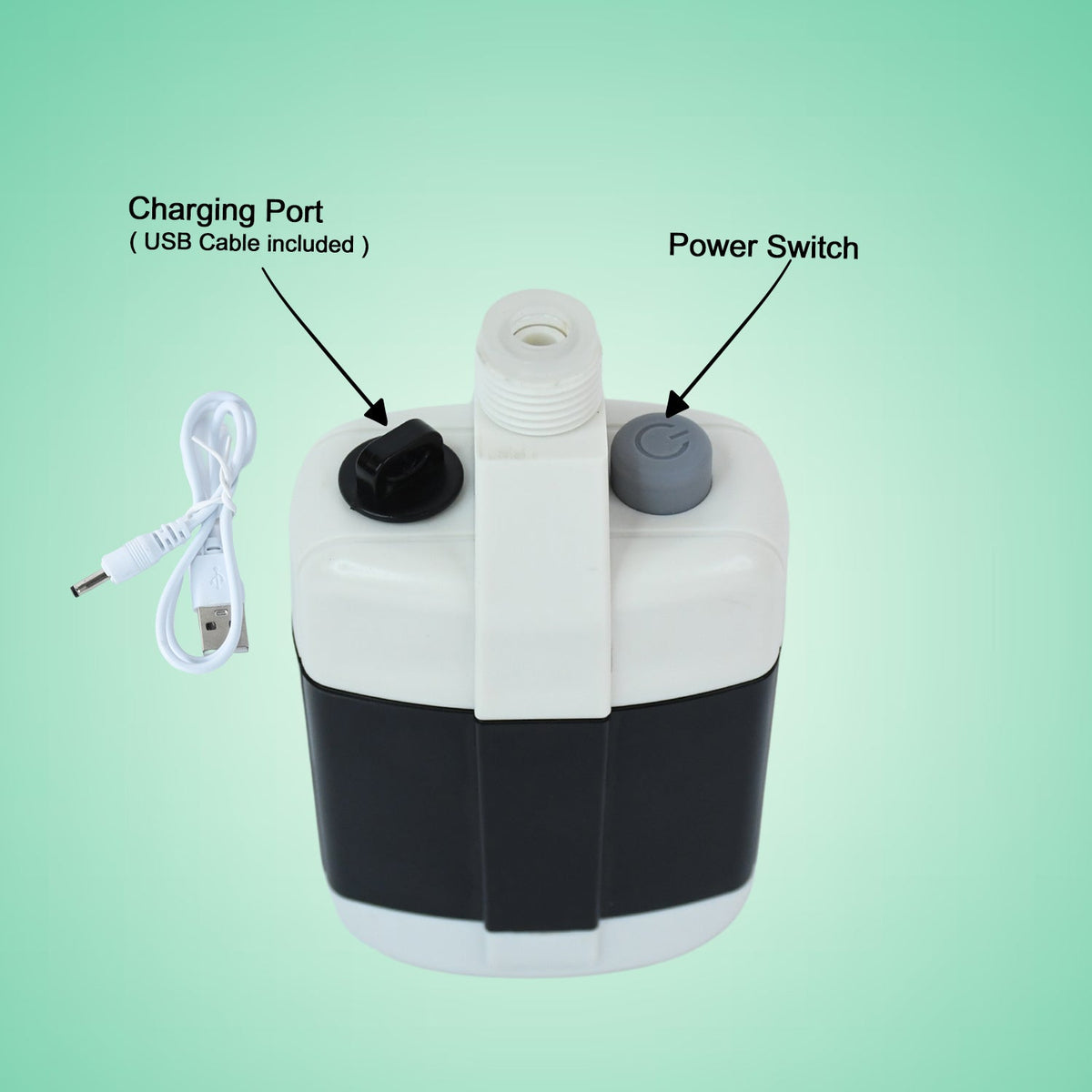 Accessories included with portable outdoor shower kit for hands-free use