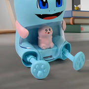 Cartoon LED desk lamp emitting energy-saving soft light