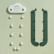 Triangle sink filter rack effectively blocking food debris from the drain.