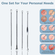 Ergonomic anti-slip handle of blackhead remover tool for secure grip and control