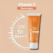 Close-up of Vitamin C Sunscreen SPF 50 PA+++ cream texture