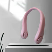 Main product shot of the portable bladeless neck fan.