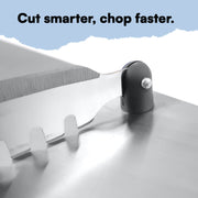 Kitchen tool for cutting and chopping vegetables uniformly using slots