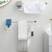 Organized kitchen counter with a sleek utensil hanger, freeing up space.