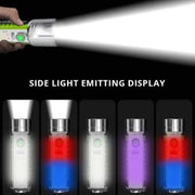 Side view of the mini USB rechargeable flashlight.