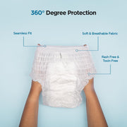 Hand holding the compact Women's Emergency Kit, highlighting its portability.