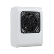 Angled view of the brown VoltDesk room heater.