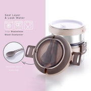 Dual-tone insulated lunch box with secure locking mechanism