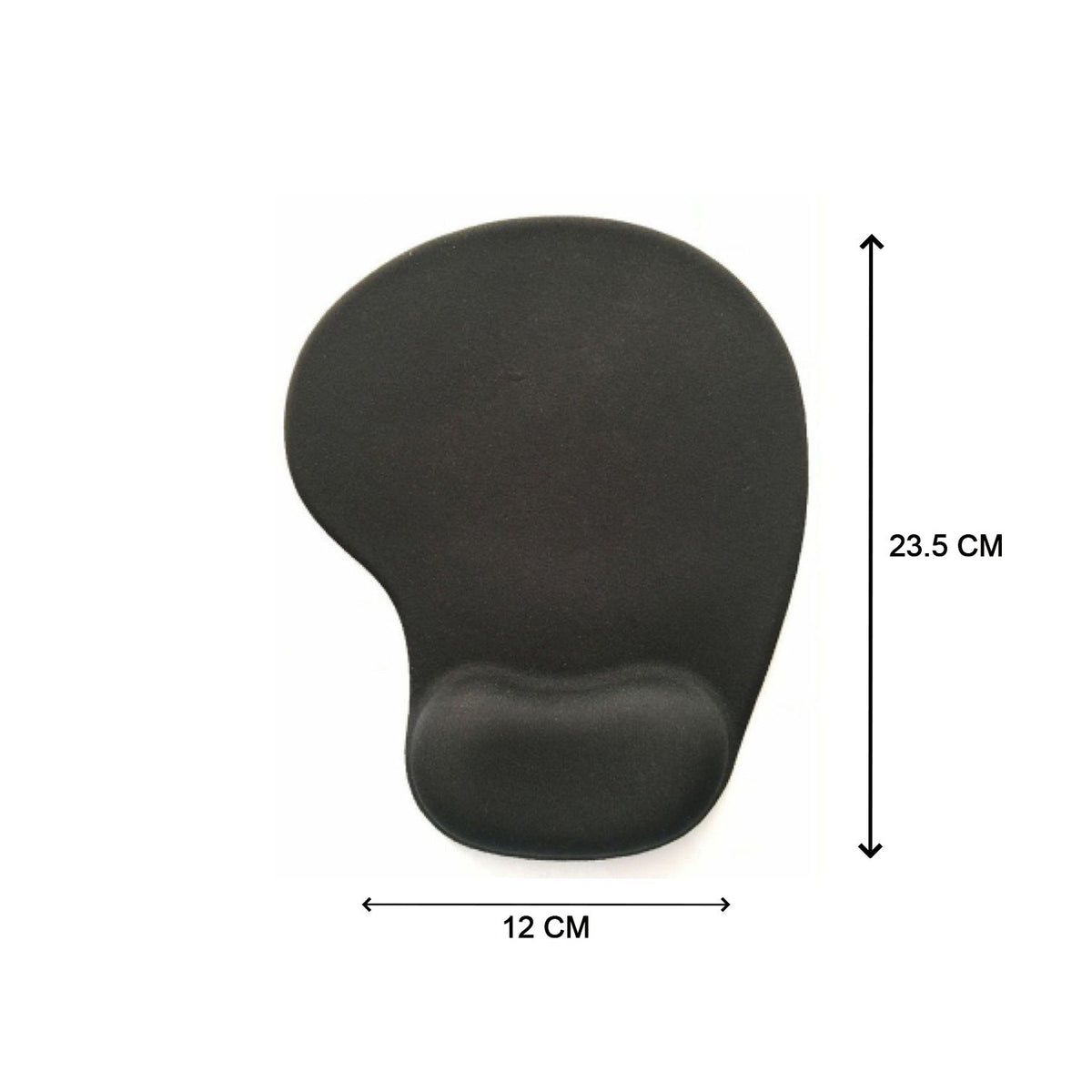 Detailed view of ergonomic wrist support mouse pad, ideal for long computer sessions