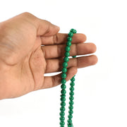 Focused view of Islamic rosary beads, showcasing their smooth finish.
