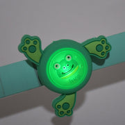 Variety of Kids LED Slap Bracelets in different colors and animal designs, ready for gifting.