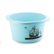 Durable plastic bath stool and soap case from bathroom accessories set