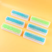 Household scrub brushes with strong bristles and wooden handles