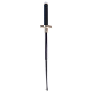 The compact Indo Glow Folding Walking Stick stored neatly inside its black nylon carry bag.