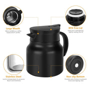 Own Hydrate Thermal Coffee Carafe and matching bottle filled with hot beverage.