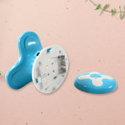 Close-up of the mini massager's powerful vibration heads for effective muscle massage.