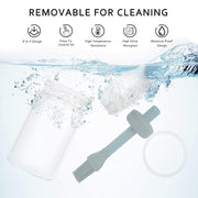 Ergonomic oil brush dispenser for precise application during grilling or baking.