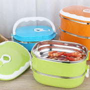Side view of the versatile stainless steel food container, highlighting its sleek design.