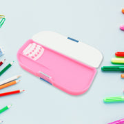 Kids' cartoon pencil box with an engaging design, perfect for organizing stationery.