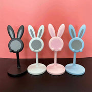 Close-up of the cute Bunny Phone Stand with its charming ear details.