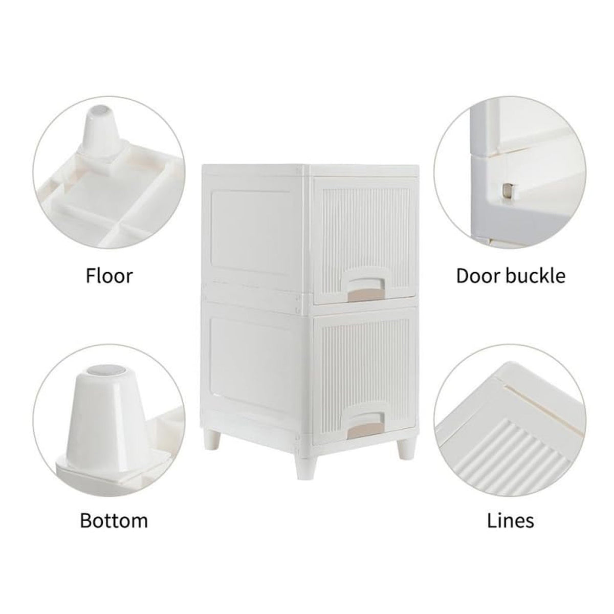 Colorful storage drawers ideal for organizing toys and art supplies in a child's room.