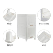 Colorful storage drawers ideal for organizing toys and art supplies in a child's room.
