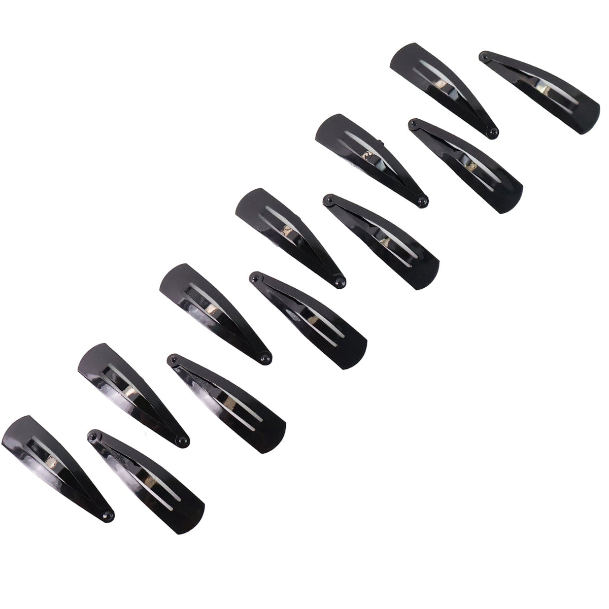 Complete set of 12 versatile Metal Hair Clips for women and girls.