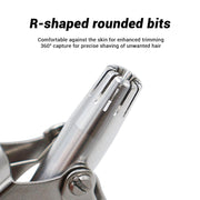 Handheld stainless steel nose hair removal device for precision trimming
