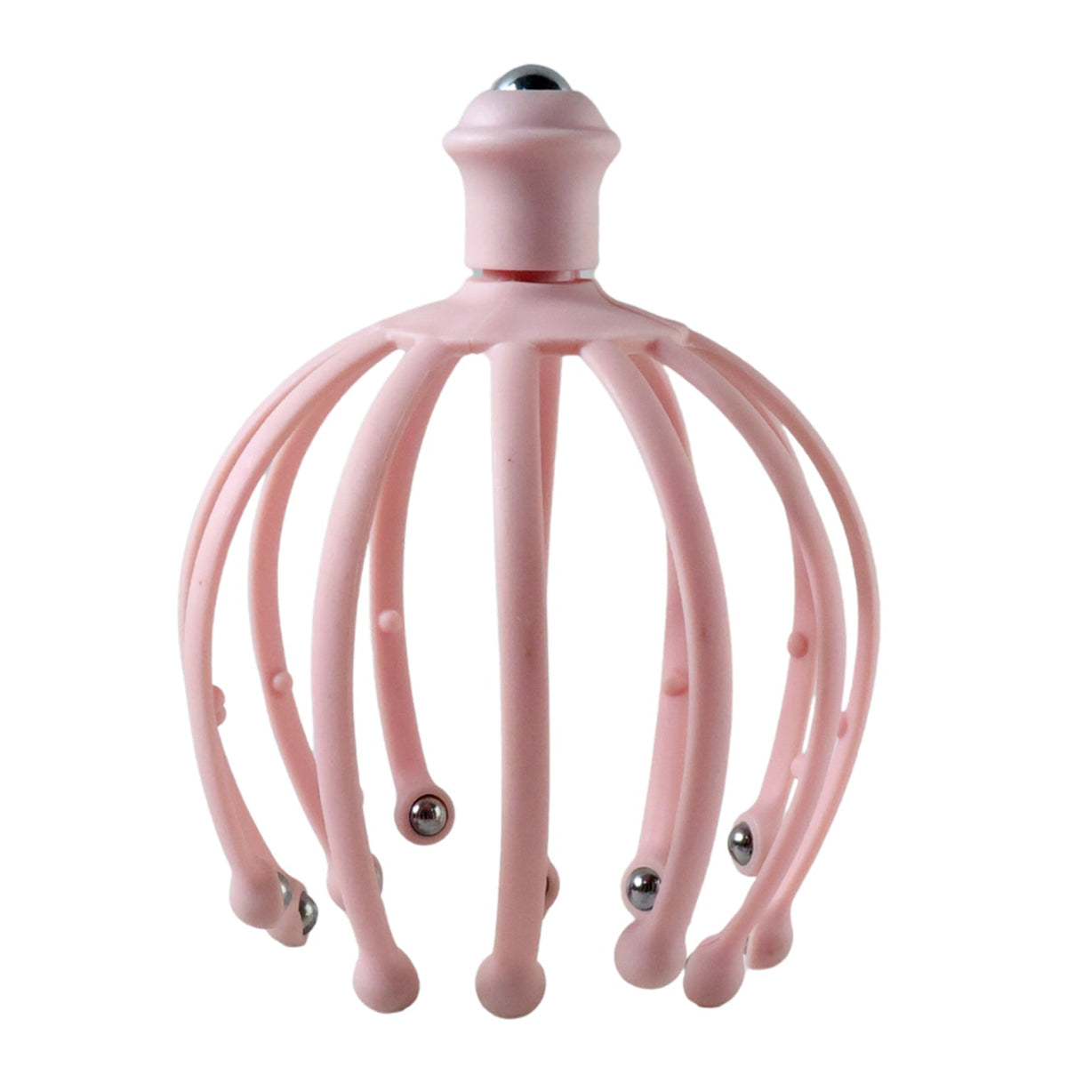 Ergonomically designed head massager for comfortable grip and use.