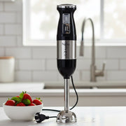 Electric hand blender with stainless steel stick and ergonomic handle