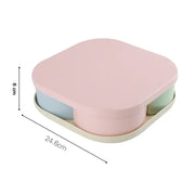 The spacious Divided Snack Box acting as a food storage container for sweets and dry fruits.