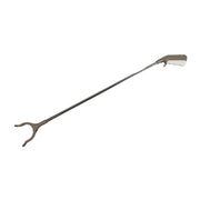 Lightweight garbage picker tool showcasing its full length and easy-squeeze trigger.