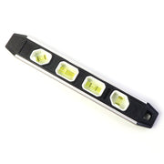 Aluminum spirit level showing ergonomic grip and shock absorbing end caps
