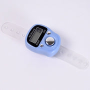 Compact digital finger counter featuring adjustable loop strap for easy use