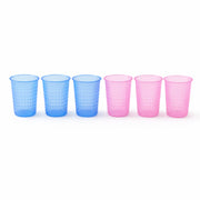 Close-up of durable plastic beverage glasses