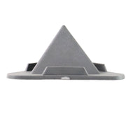 Grey desk mobile stand holding a tablet for easy viewing