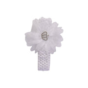 Baby girl hairband styled with floral crown for photoshoots