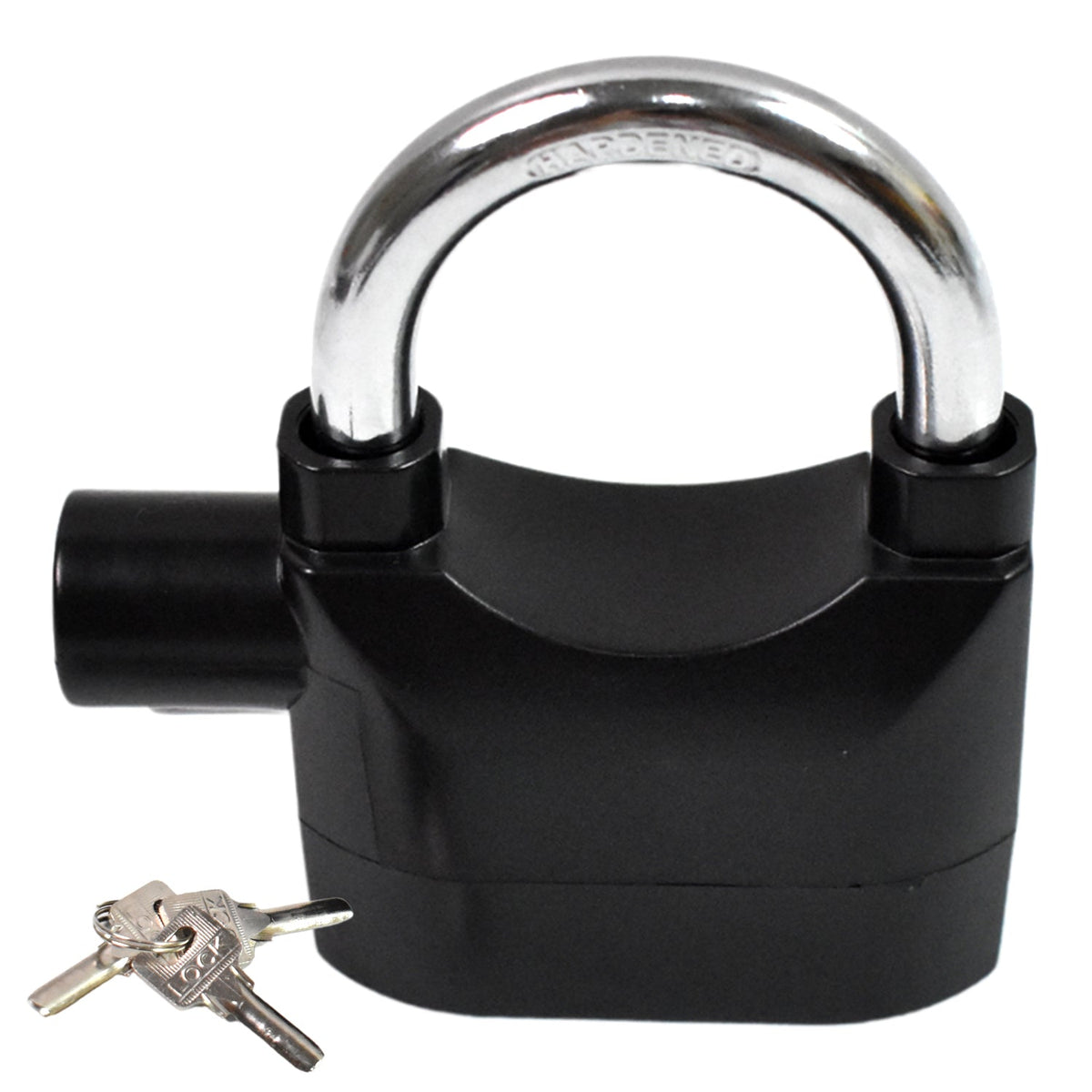Side view of the VelvaBloom Siren Alarm Lock, showing its compact and secure design.