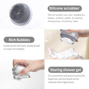 Silicone scalp brush used for hair washing and scalp massage