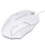 Another angle of the ergonomic wired gaming mouse, displaying its smooth finish and design.