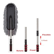 Detailed view of the microfiber car duster's head.
