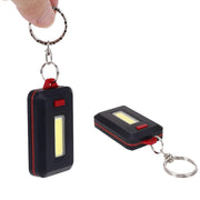 Close-up view of compact LED keychain light