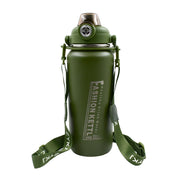 Angled view of the large 1.5L stainless steel insulated water bottle from Own Hydrate.