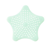 Reusable silicone star sink filter and hair trap in mint green color