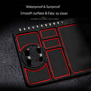 Portable car dashboard mat with anti-slip surface for phone and accessories