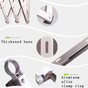 Dimensions of the foldable clothes rail, showing length, breadth, and height.
