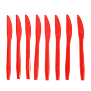 Bulk pack of durable plastic knives for daily use in food service