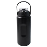 Dual wall insulated stainless steel flask holding hot and cold drinks