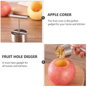 Packaging of the fruit corer, indicating it's a single piece tool.