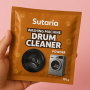 Single-use washing machine drum cleaner powder pack for deep cleaning